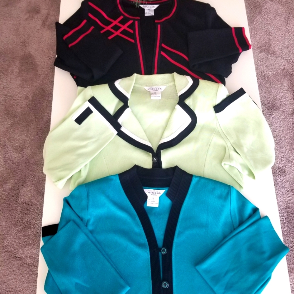 Nice Bundle 3 New Misook Cardigans Size M